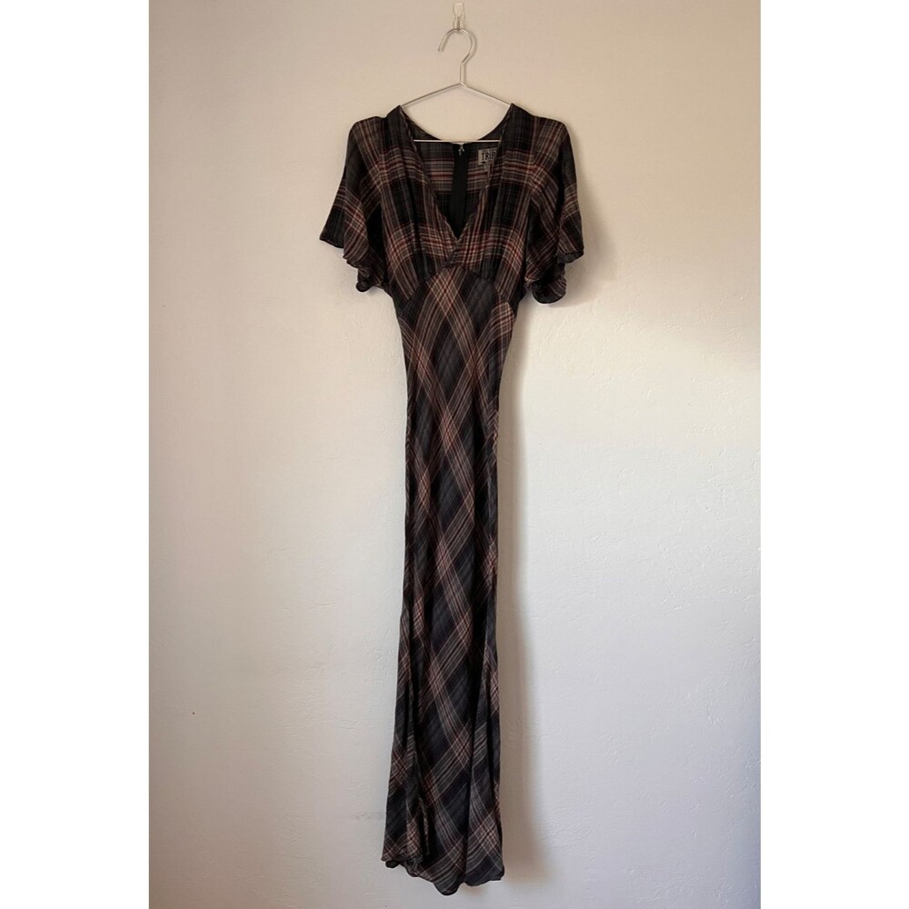 TRIPP NYC Queen For A Day Plaid Maxi Dress Size MEDIUM